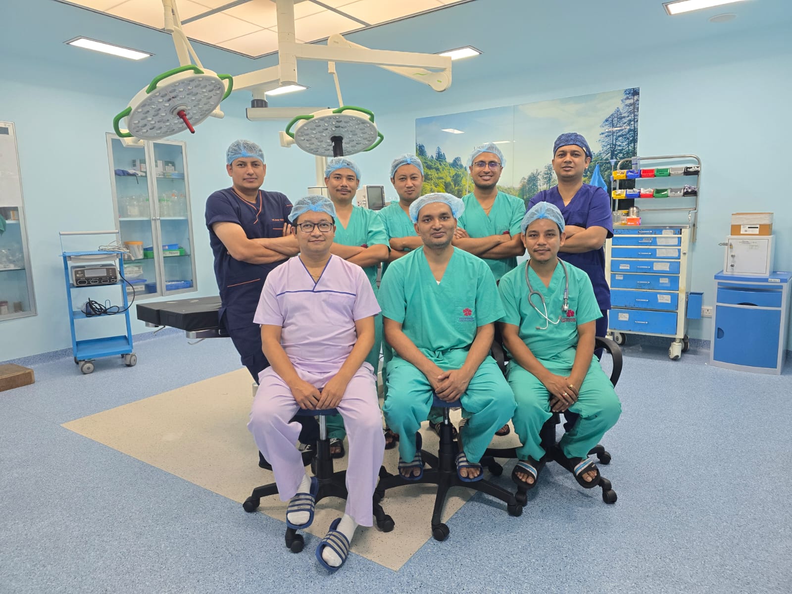 Dr. Deepak Yadav and Dr. Rijendra Yogal, KCC head and neck surgical team