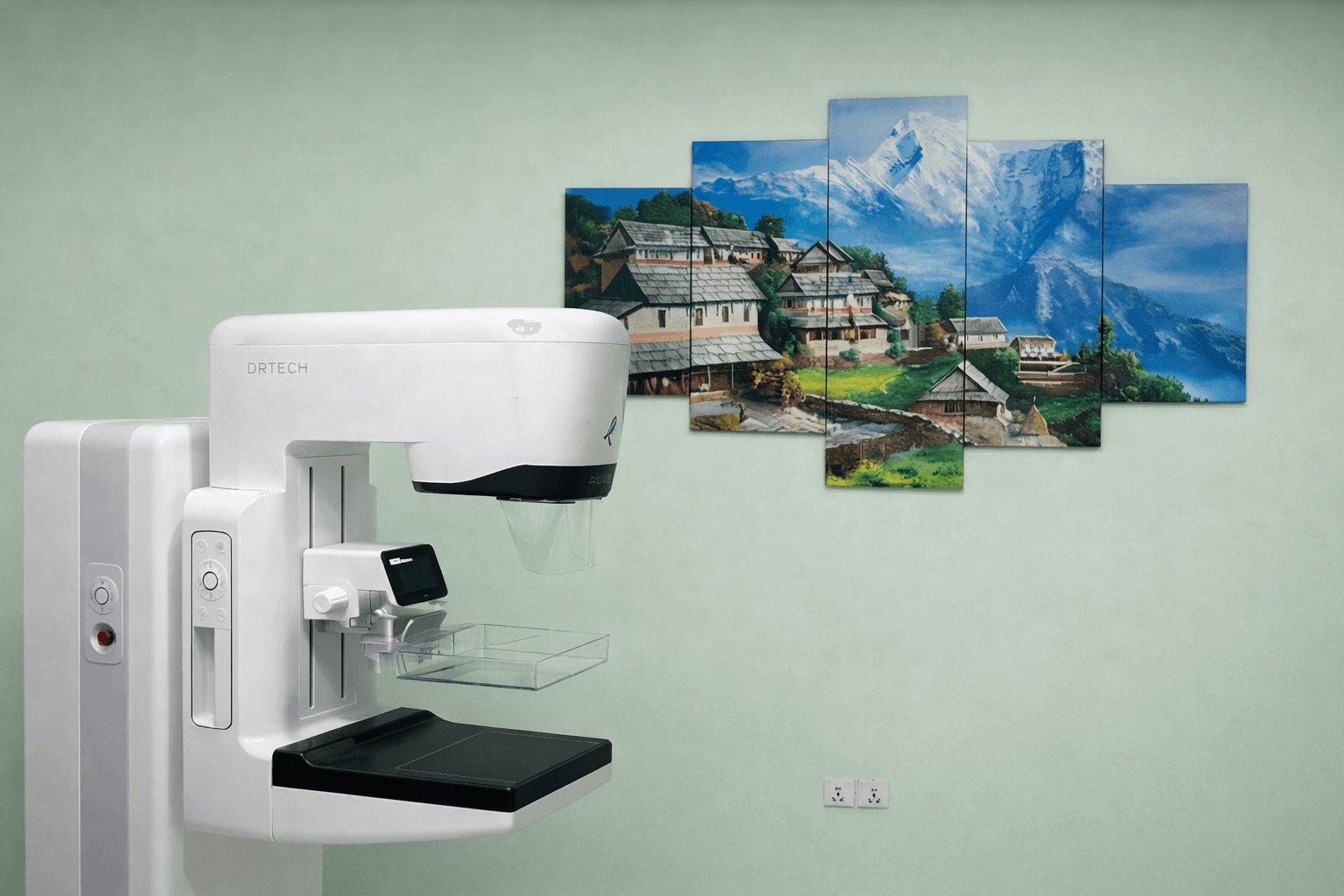 Mammogram breast cancer screening at Kathmandu Cancer Center, Nepal
